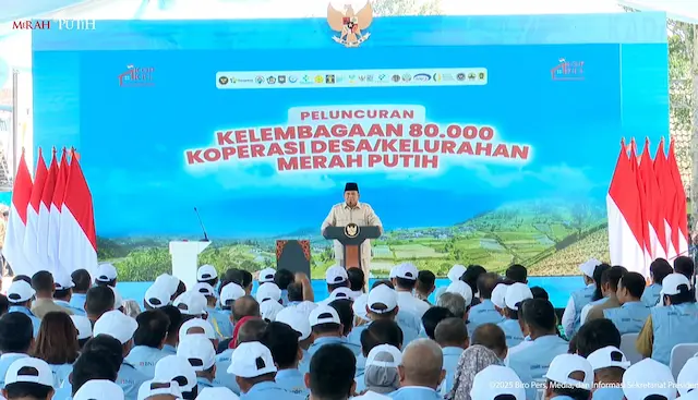 Hari Ini Presiden RI Resmikan 80.000 Kopdes Merah Putih